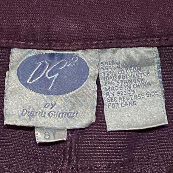 DG2 by Diane Gilman Classic Stretch Jeans Bootcut Purple Size (8T) - Picture 7 of 8